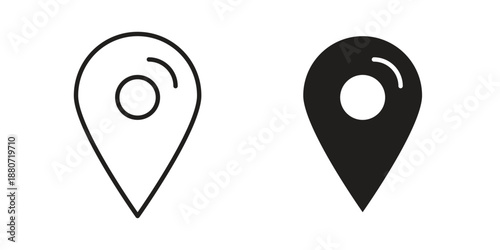 Map marker icons vector design template simple and clean