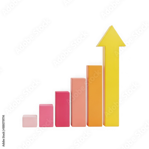 Colorful steps graph icon isolated on transparent background Free Download Colorful steps graph icon isolated on transparent background - GFXLoad