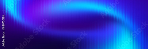 Fotografi Abstract vibrant blue and purple fluid nebula with glowing cyan edges on dark ri