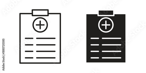 Medical report icons vector design template simple and clean