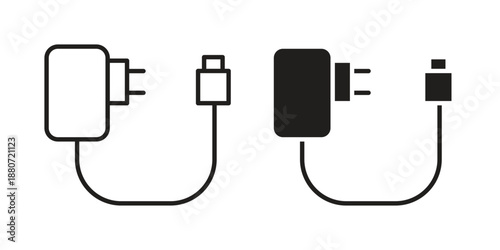 Mobile charger icons vector design template simple and clean