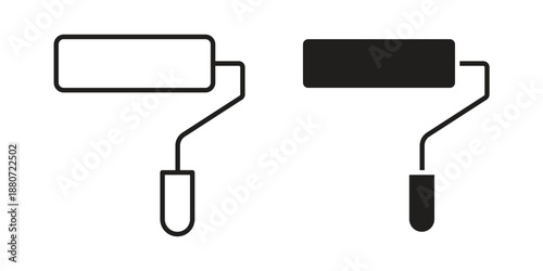 Paint roller icons vector design template simple and clean