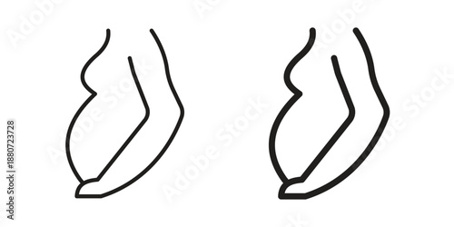 Pregnancy icons vector design template simple and clean