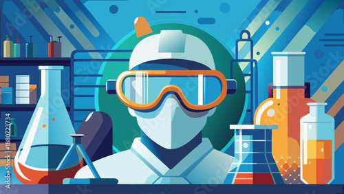 Scientist conducting chemical experiment