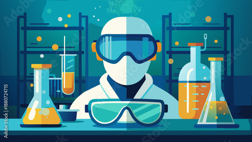 Scientist conducting chemical experiment