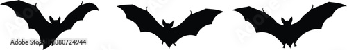 Flying Bats Silhouette Vector Illustration