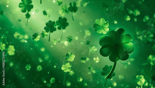 Green Plants Grow in a Sunny Area With Many Leaves Under Bright Natural Light