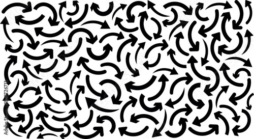 Black arrows set. Curved arrows. Arrow sign. Big set of vector Flat style arrows icons. arrow indicated the direction symbol. curved arrow sign. 