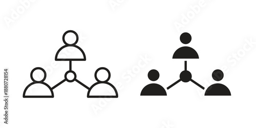 Stakeholders icons vector design template simple and clean