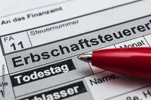 Schilderij op canvas Finanzamt Erbschaftssteuer Deutschland