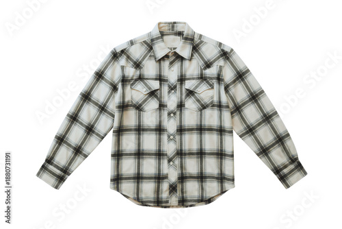 Plaid shirt isolated on transparent background