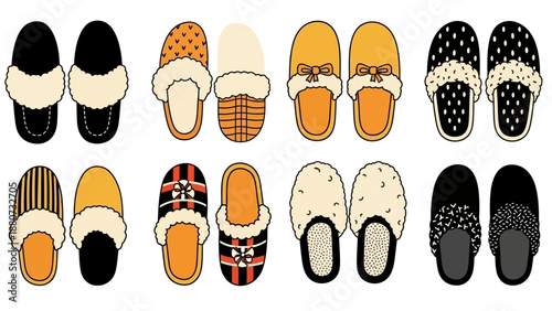 Cozy Winter Slippers Collection, Warm Footwear for Cold Weather Comfort
