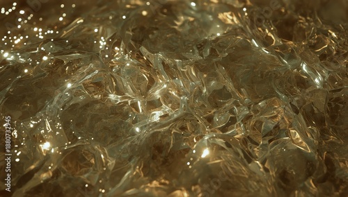 Clear Water Flows With Reflections and Shimmer During Bright Daylight in an O...