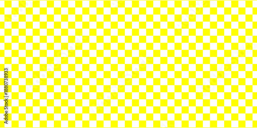 Checkered pattern tile background. White and Yellow