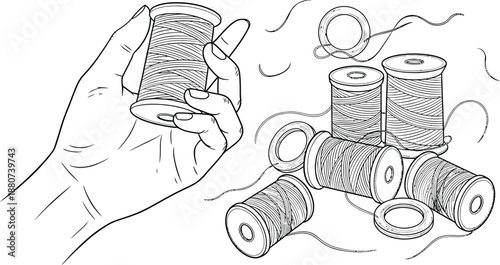 Coins in hand and spilling out