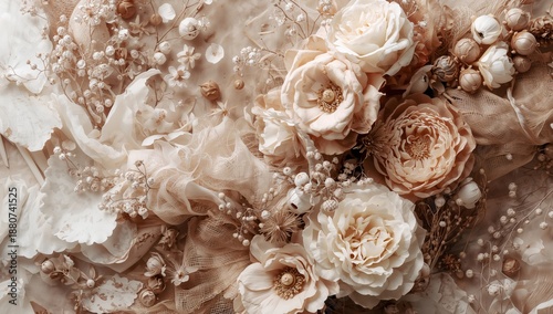 Fresh Flowers Arranged in a Bouquet With Soft Colors for Decoration or Gift-G...
