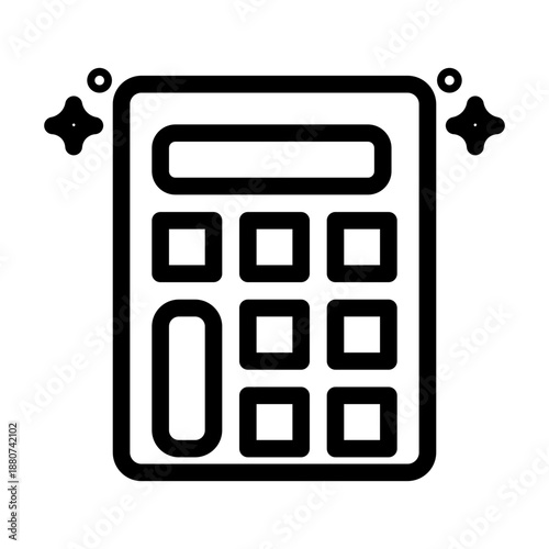 calculator line icon