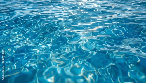 Blue Water Ripples Under the Sun at a Coastal Location During the Daytime
