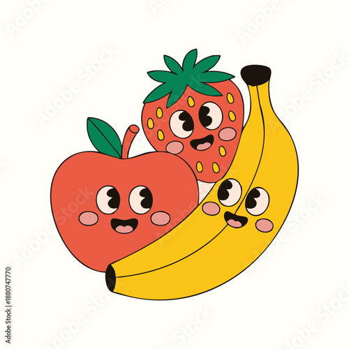 High Resolution Photograph of Anthropomorphic Fruits in Detailed Color