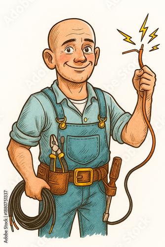 plumber with pipe wrench