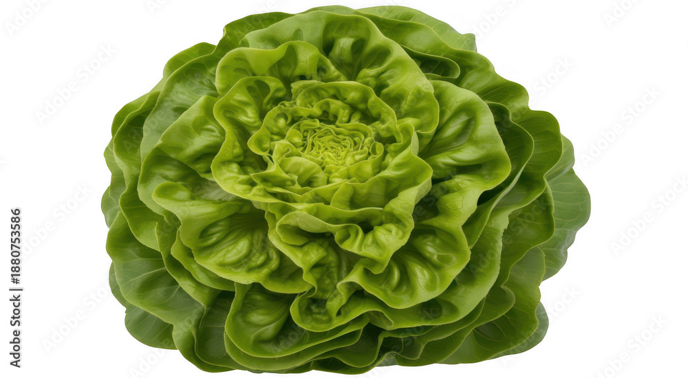 Fototapeta premium Fresh Green Lettuce Head vegetable healthy isolated on a transparent background