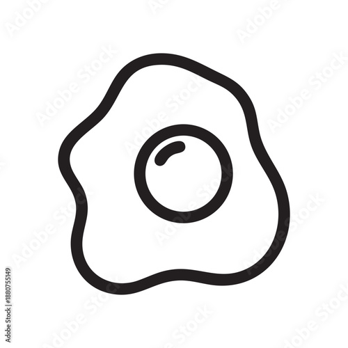 Minimalist fried egg icon