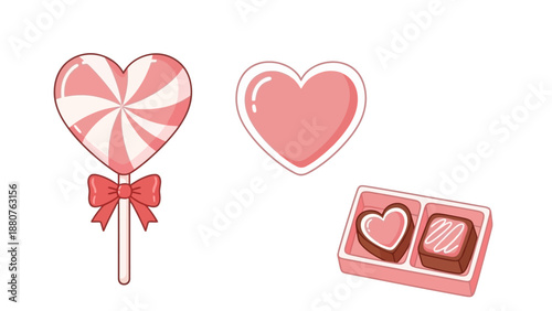 Sweet Heart Treats: Lollipop, Chocolate Box and Candy