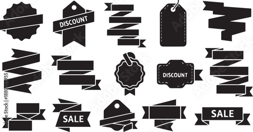 Order Now E-commerce Promotional Labels Vector Set