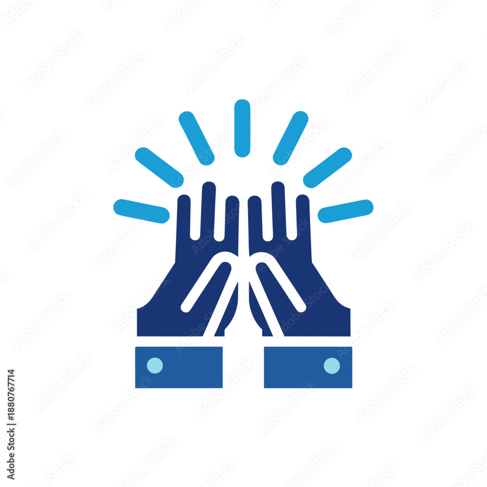 Obraz premium Hands clapping together isolated on transparent background