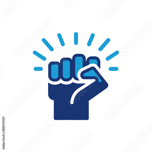 A clenched fist symbolizing strength isolated on transparent background