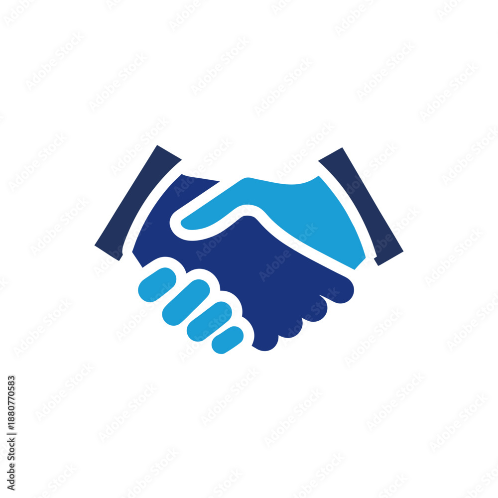 Fototapeta premium Two hands shaking isolated on transparent background