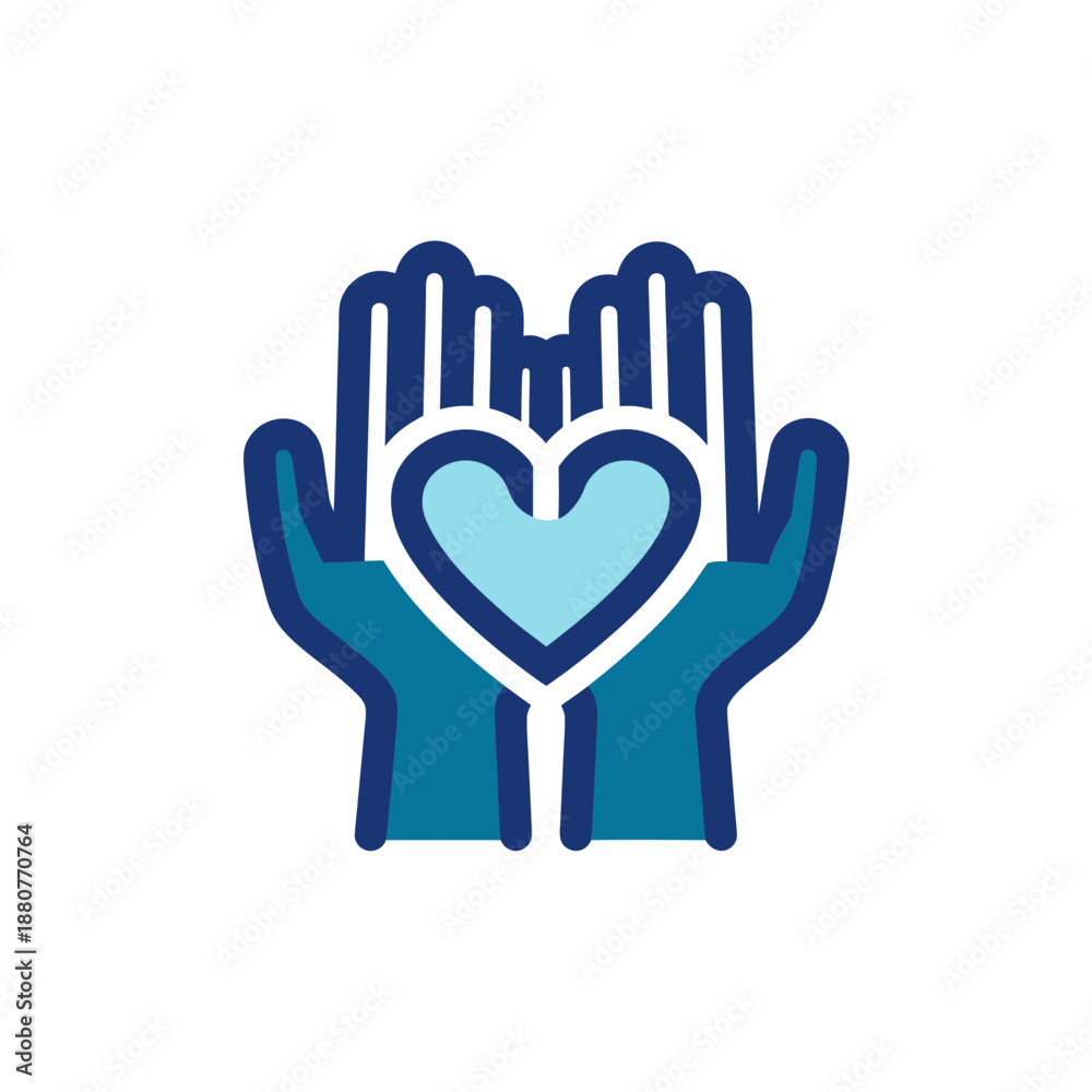 Fototapeta premium Hands forming a heart isolated on transparent background