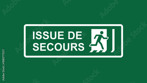 emergency exit sign clearly marking an evacuation route essential for public safety fire prevention and regulatory compliance in buildings