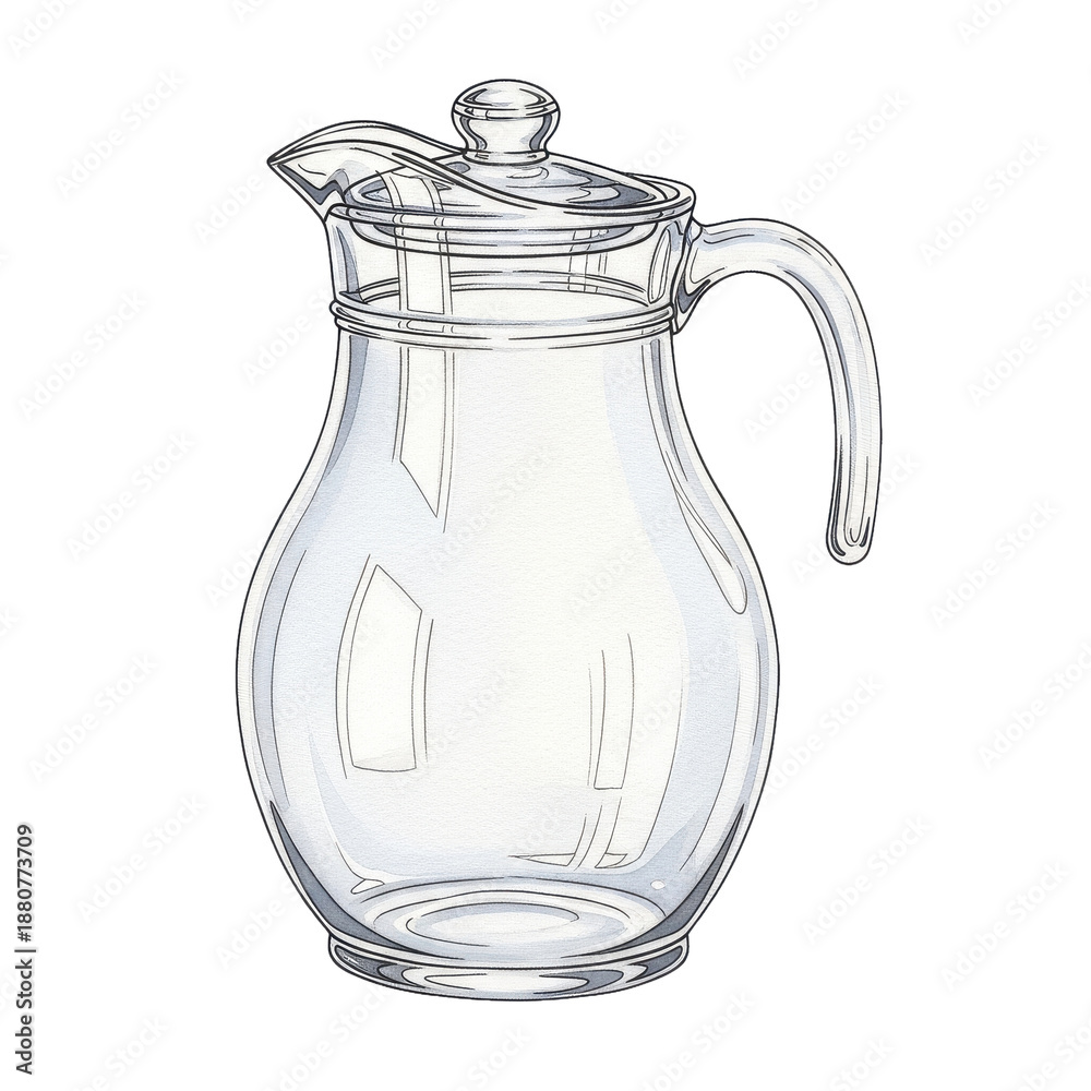 Obraz premium Glass Pitcher Illustration