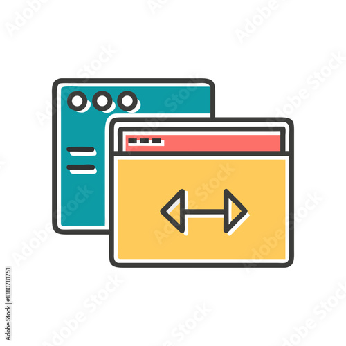 Set of 2 web browser icons vector