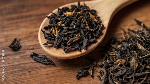 green tea leaves