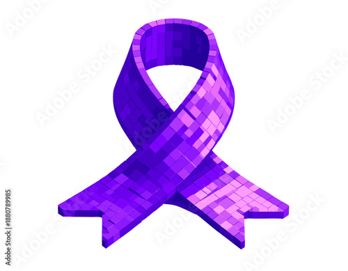 purple ribbon vector illustration