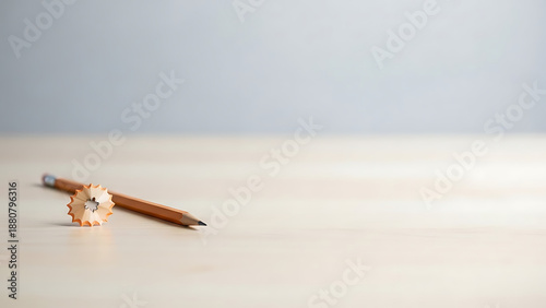 Pencil and Shaving on Wood