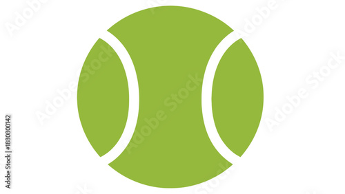 Bright Green Tennis Ball, a vibrant sports equipment for an active game of tennis, on an isolated white background.