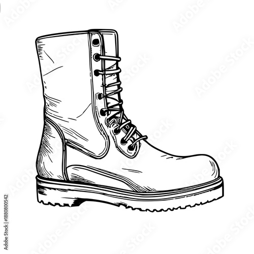 Black line art illustration of a leather boot spur gear detail on white background - minimal design anatomy for fashion accessories