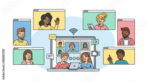 Inclusive Online Education Diversity Scene