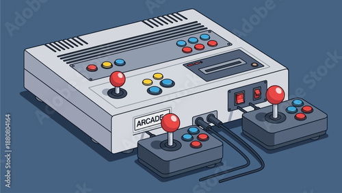 Retro Gaming Console Nostalgia Illustration