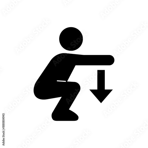 スクワットをしている人のアイコン