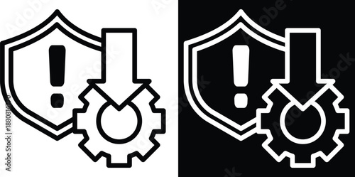 mitigation Two-tone version in black and white background