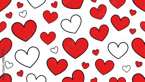 Scattered hearts pattern