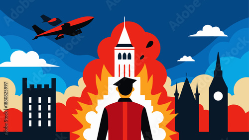 Graduation day amidst historical landmarks