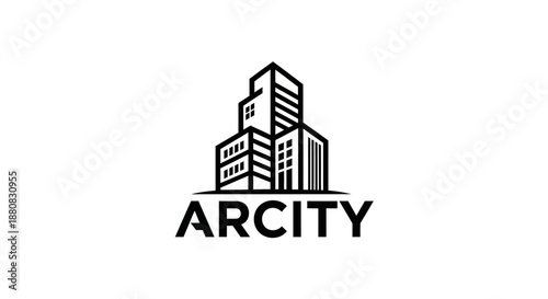 Arcity logo with building design.