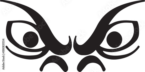 Abstract music background featuring a black music note icon with headphones in a vector illustration design symbol for a tattoo or logo