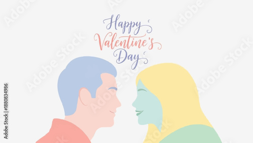 Couple celebrating Valentines Day with love and affection.