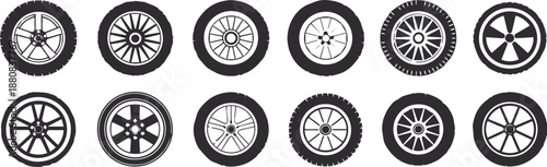 wheel top view rim patterns multi spoke split spoke solid designs